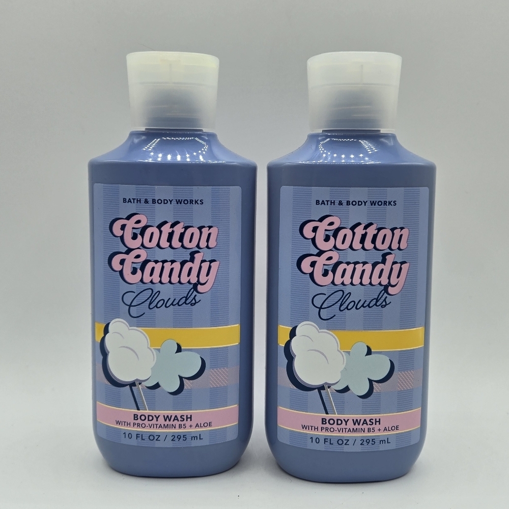 Bath and Body Works Cotton Candy Clouds Body Wash Bundle Set